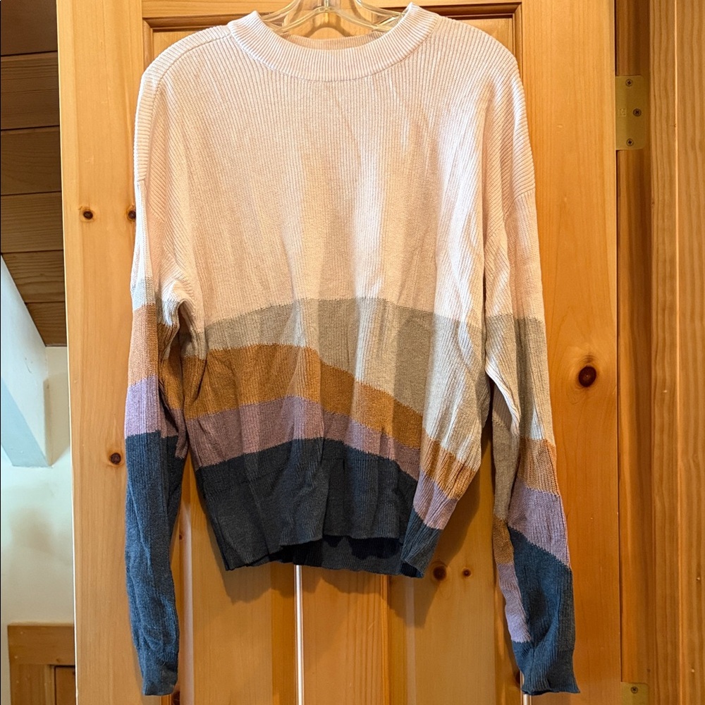Prana Multicolor Crew Neck Sweater